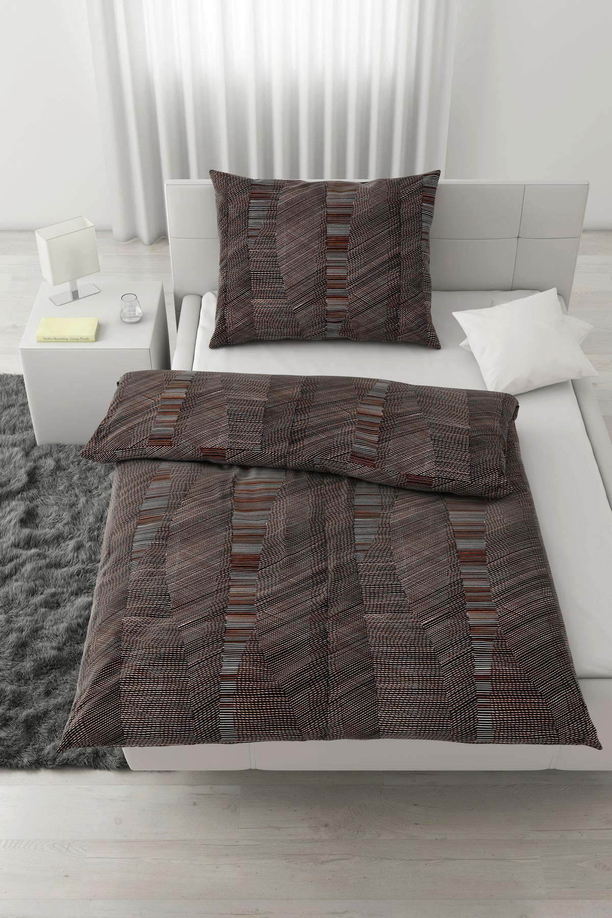 BETTWÄSCHESET ELIAS - Schwarz, Romantik / Landhaus, Textil (160/210cm) - Modern Living