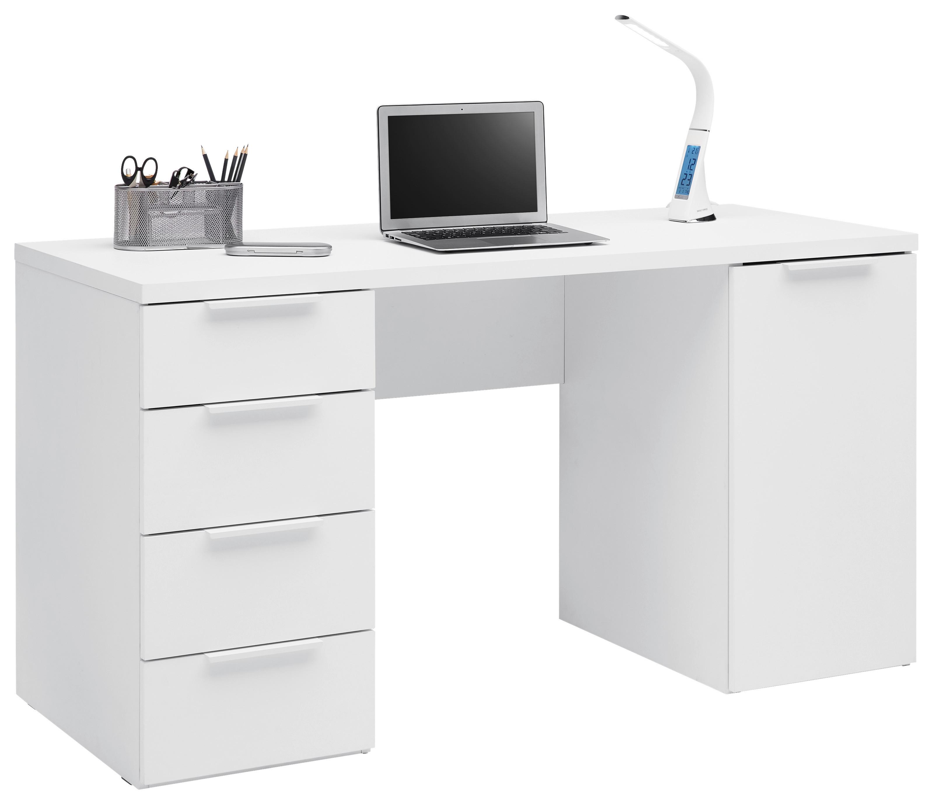 Schreibtisch Carlos Weiss CARLOS WEISS - Weiß, MODERN, Holzwerkstoff (146/75/60cm) - Mömax