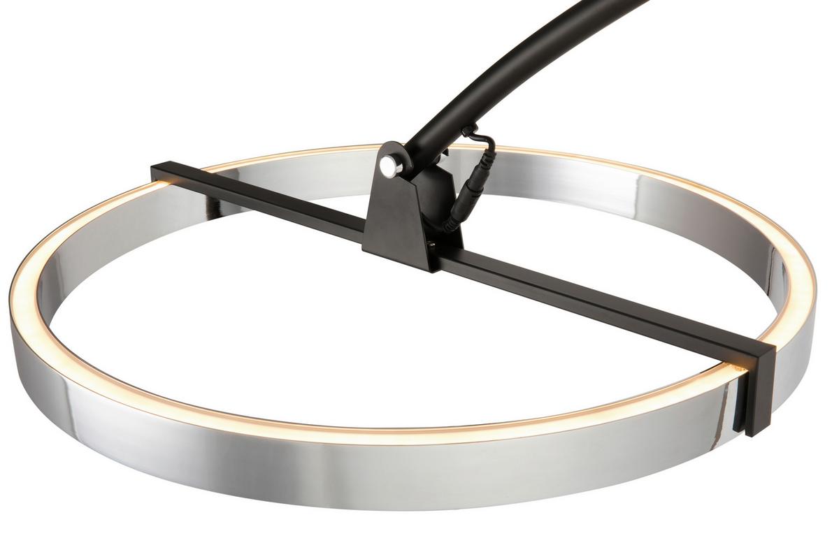 LAMPA STOJĄCA LED DRITO - przejrzysty/czarny, Trend, tworzywo sztuczne/metal (203/50/205,5cm) - Dieter Knoll