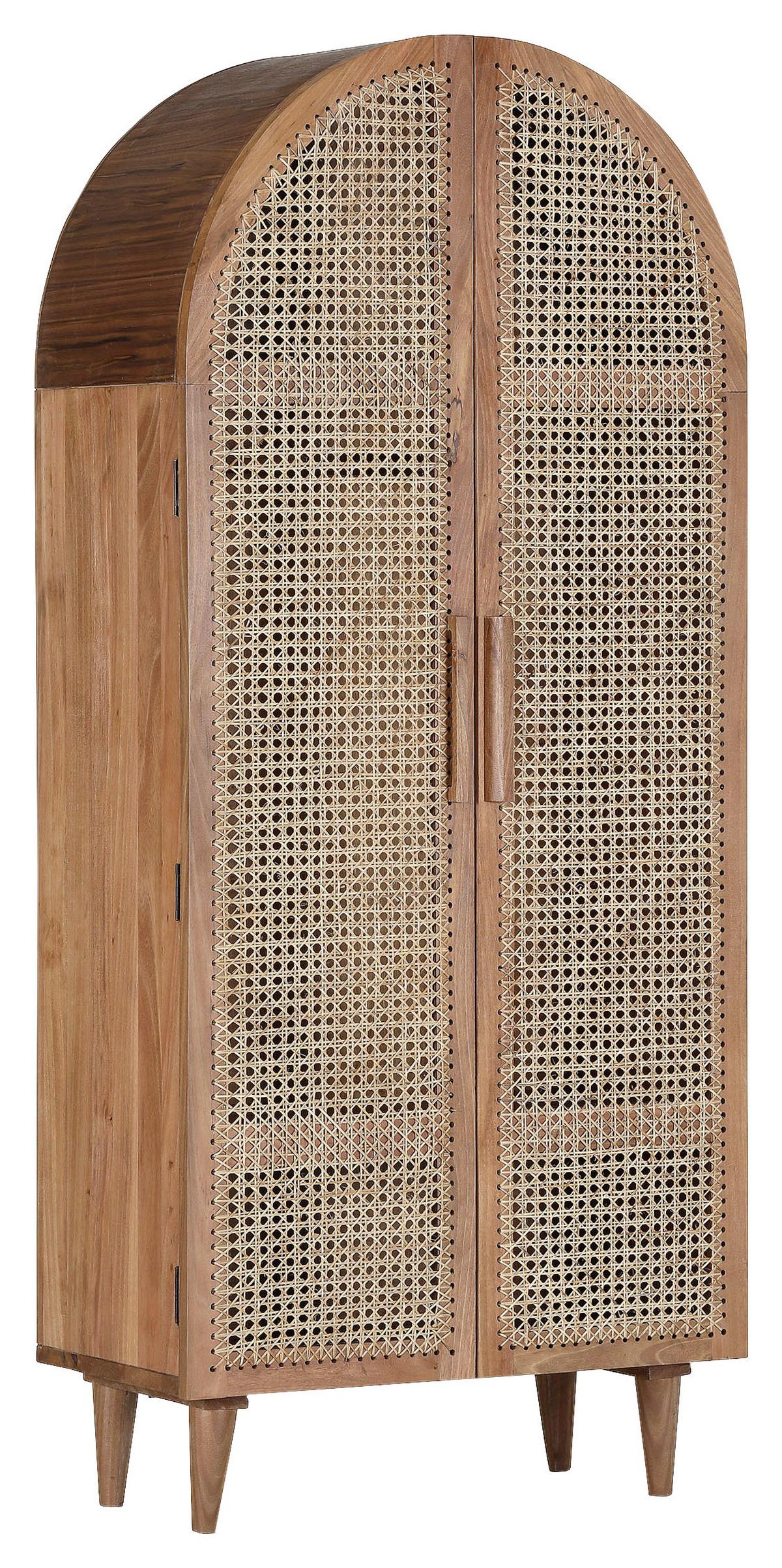 Kleiderschrank aus Mangoholz massiv - Naturfarben, Lifestyle, Holz (90/190/48cm) - Premium Living