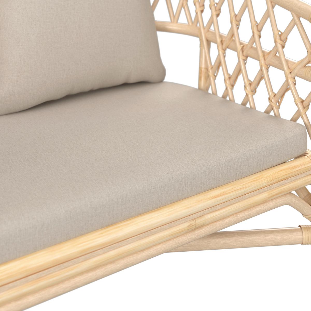 KOMPLET MEBLI TARASOWYCH CALIFORNIA - kolor naturalny, Natur, drewno (62/121/98/80/80/51/71/71/58cm) - Ambia Garden