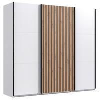 Ormar S Kliznim Vratima Andorra - bijela/boje grafita, Konvencionalno, drvni materijal/metal (250/218/65cm) - Premium Living