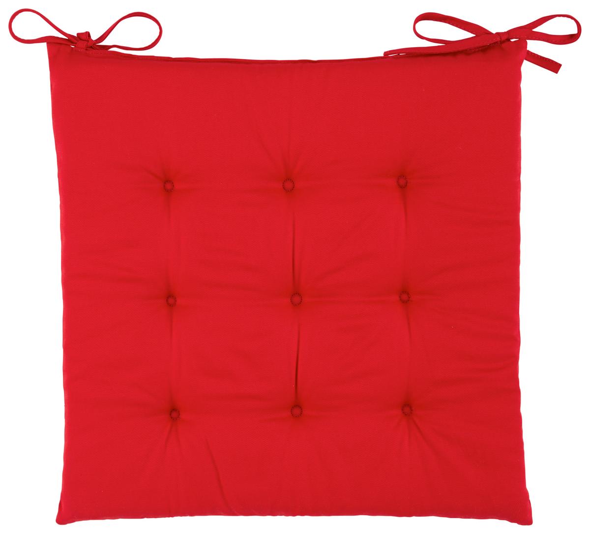 Sitzkissen Lola in Rot ca. 40x40cm - Rot, Konventionell (40/40/4cm) - Based