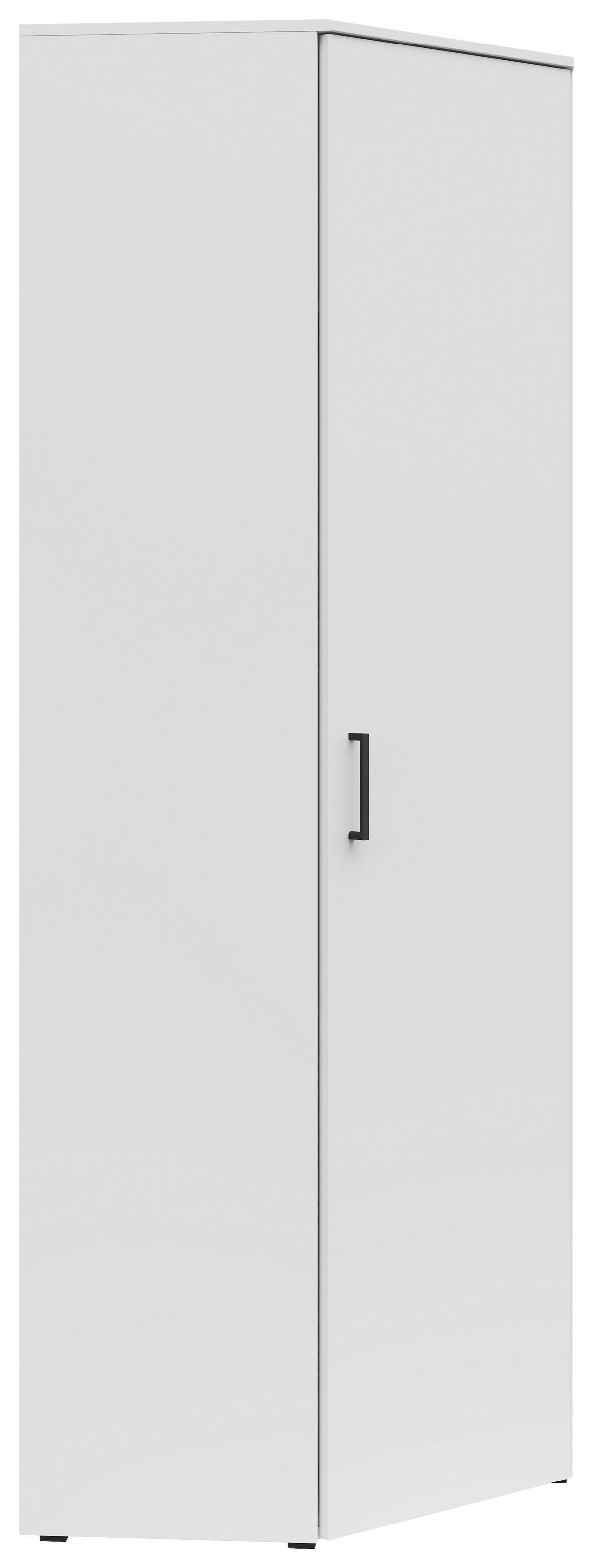 Eckschrank Multistauraum Weiss - noir/blanc, Modern, matière synthétique/matériau de bois (71,5/195/71,5cm)