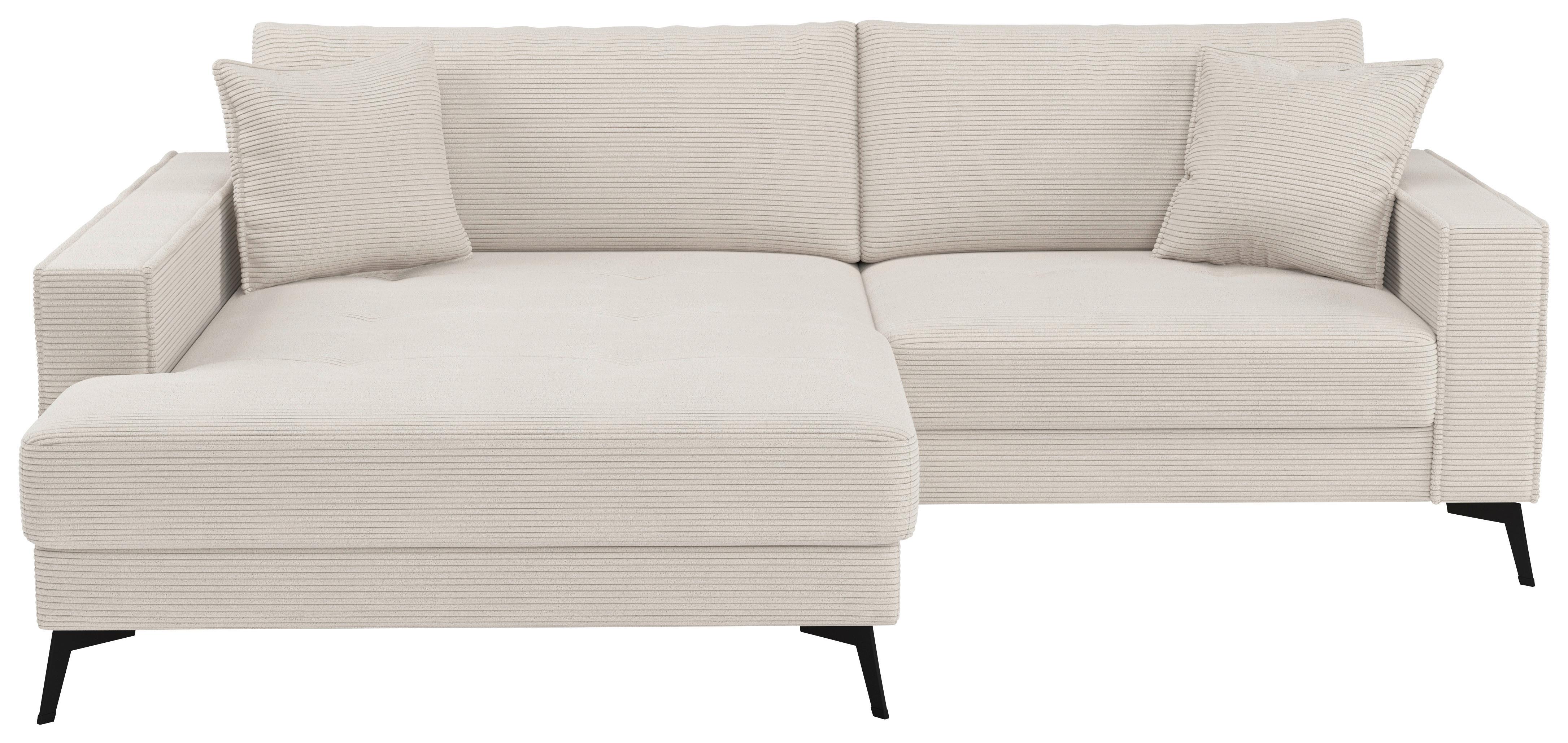 Ugaona Garnitura Ted - bež/crna, Trendi, tekstil/metal (174/228cm) - Modern Living