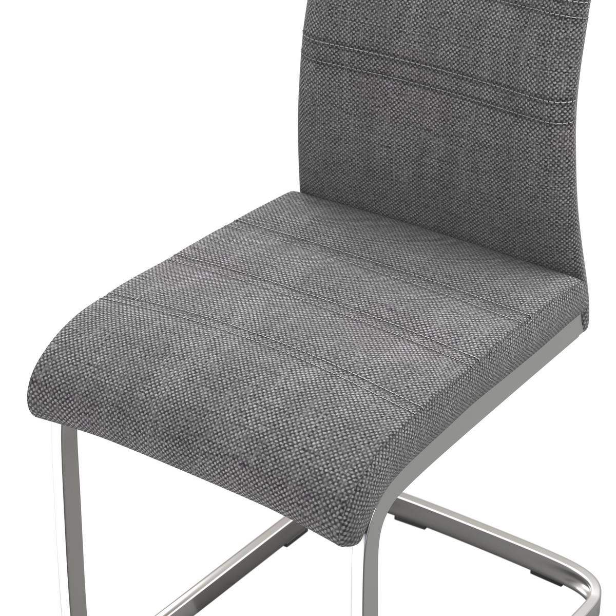 Nihajni Stol Donna, Siva - barve kroma/siva, Konvencionalno, kovina/tekstil (42/99/56cm) - Mömax