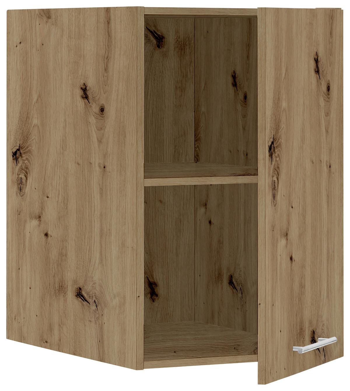 Aufsatzschrank Aileen Eiche Artisan - Chromfarben/Eiche Artisan, KONVENTIONELL, Holzwerkstoff/Metall (50/76/68cm) - Mömax