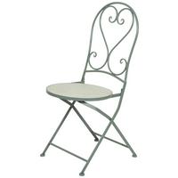 KRZESŁO OGRODOWE SKŁADANE 9841964 - zielony, Lifestyle, kamień/metal (39/46,5/93cm)