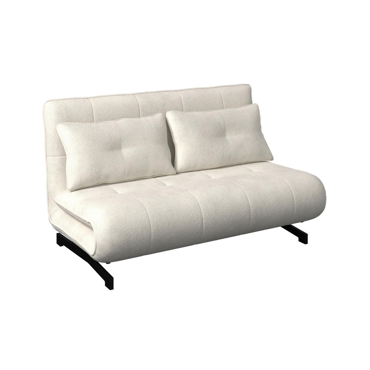 Kanapéágy Luna - fekete/fehér, Modern, textil/fém (142/40/62cm) - Bessagi Home