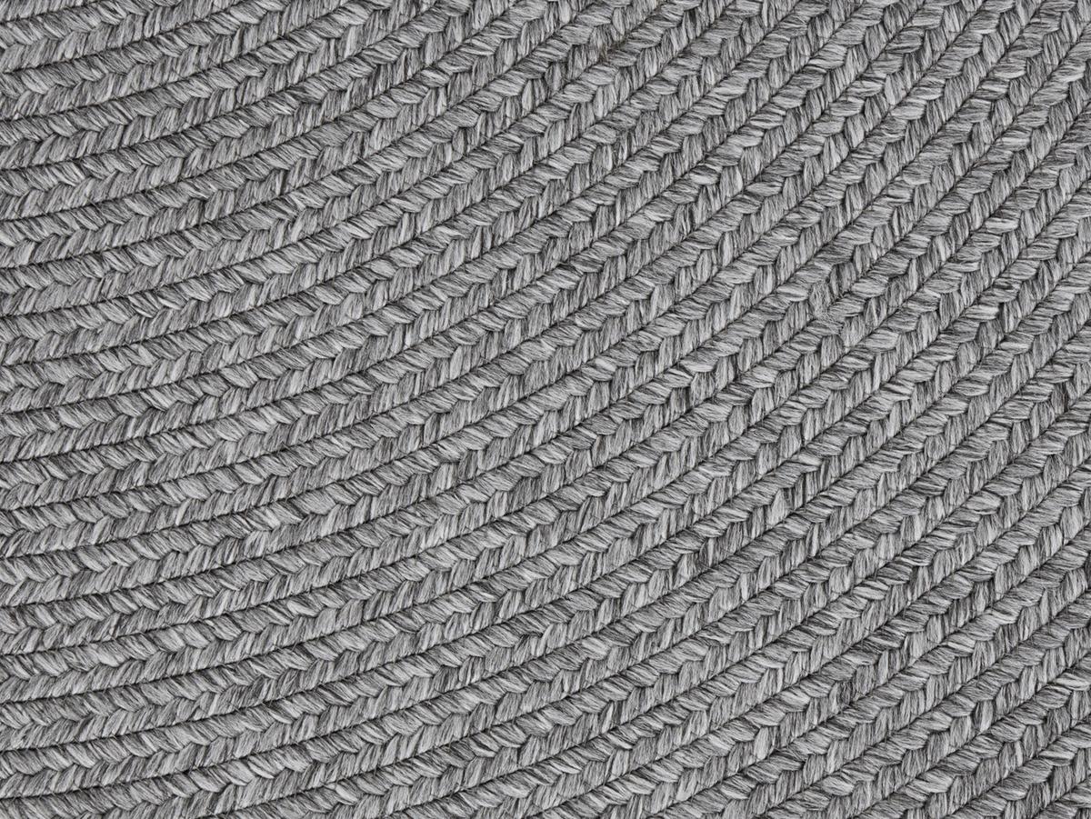 Outdoorteppich Trenzado Hellgrau Ø ca. 200cm - Hellgrau, Basics, Kunststoff (200cm)