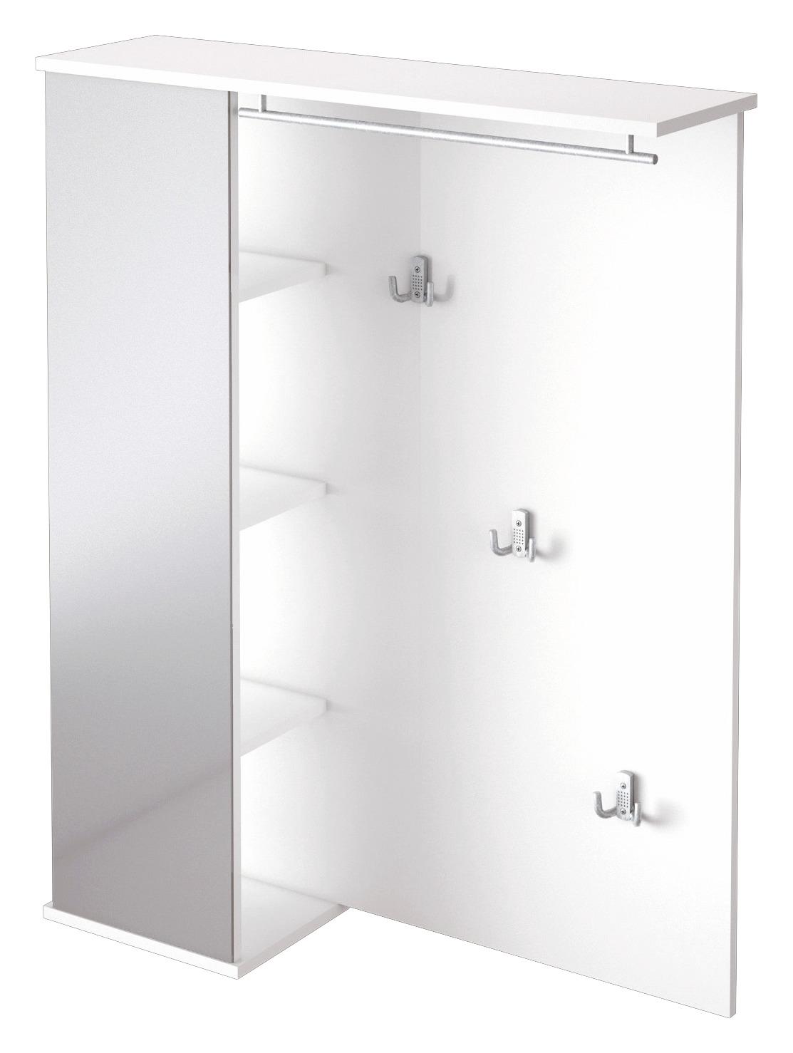 Garderobe "Pisa" , weiß - Weiß, Basics, Holzwerkstoff (90/113,2/24,5cm) - MID.YOU