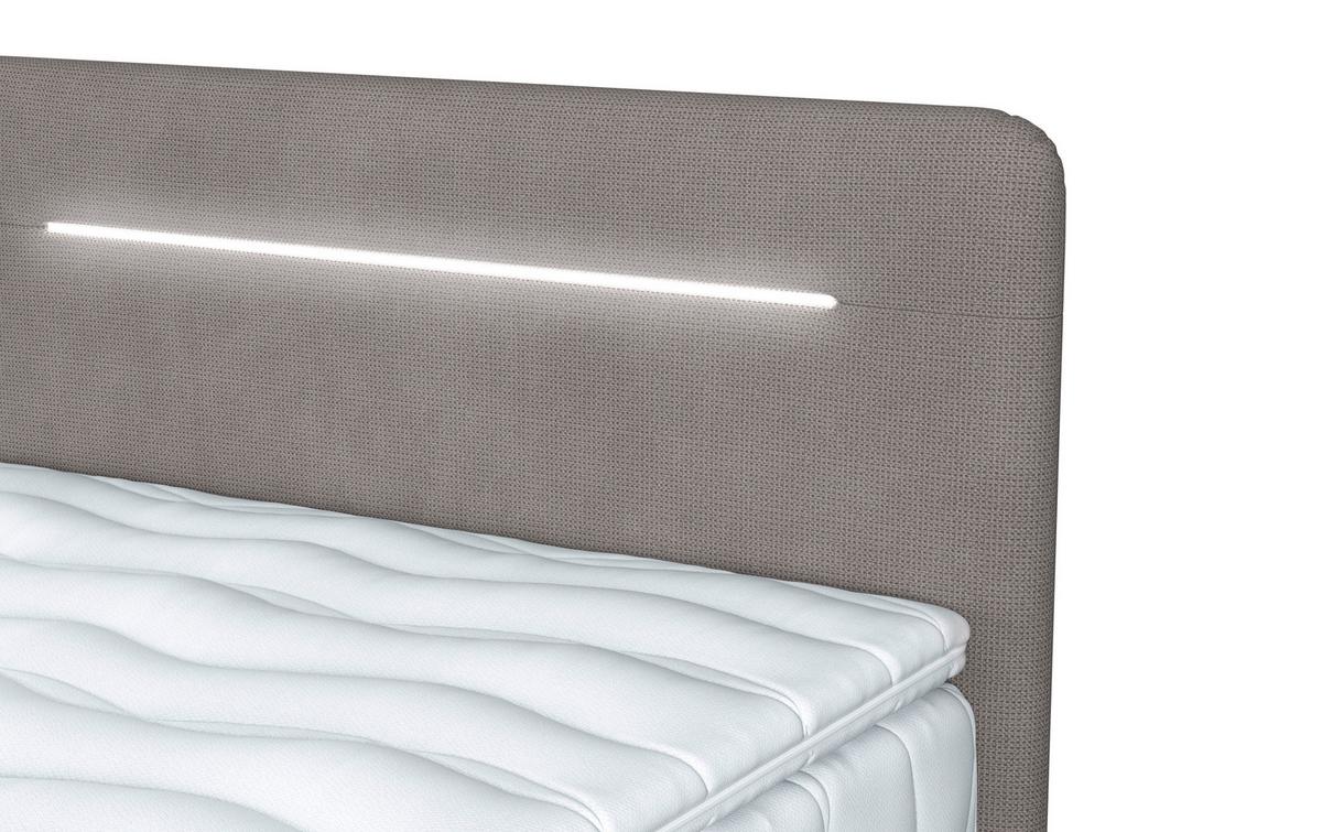Box-ágy Lightstar - szürke, Modern, faalapú anyag/textil (120/200cm)