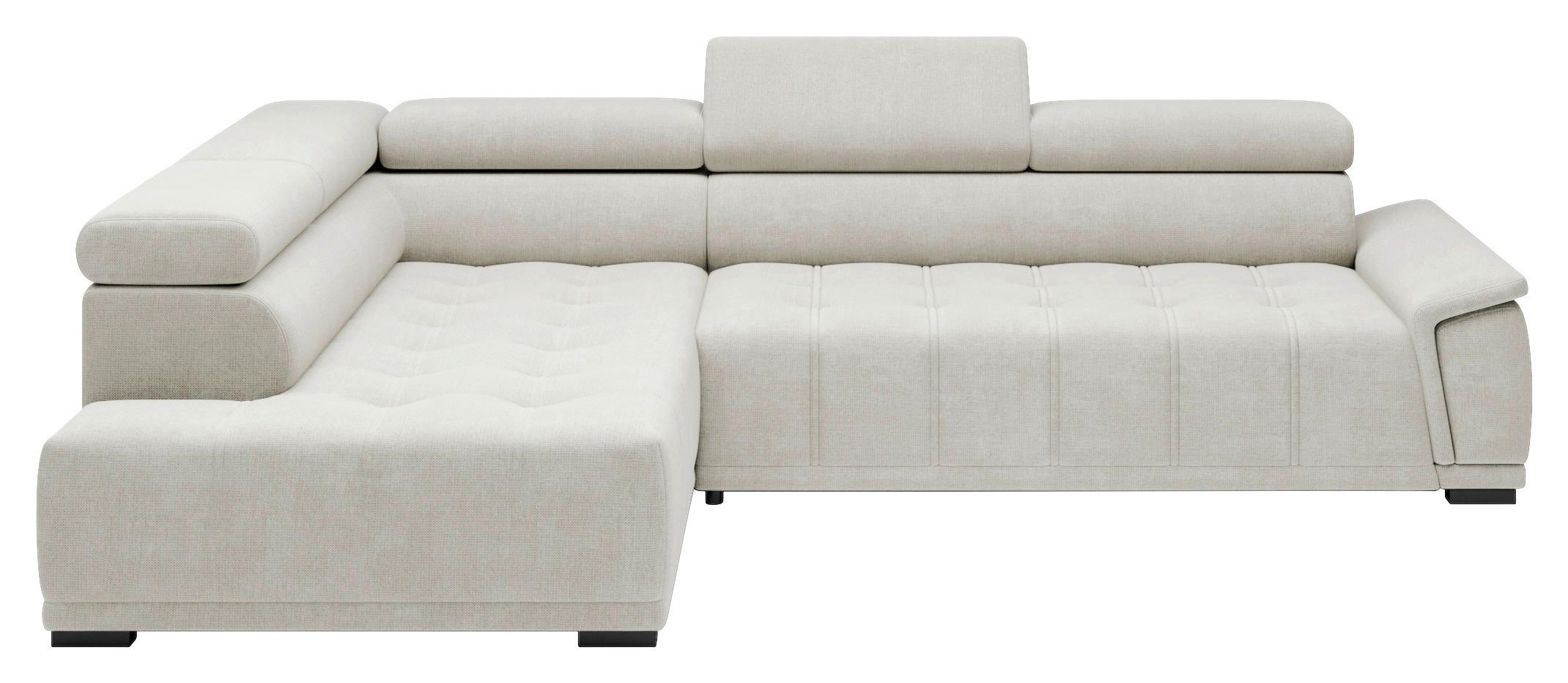 Kutna Garnitura Gremio - boje pijeska/crna, Moderno, tekstil/plastika (206/283cm) - Modern Living