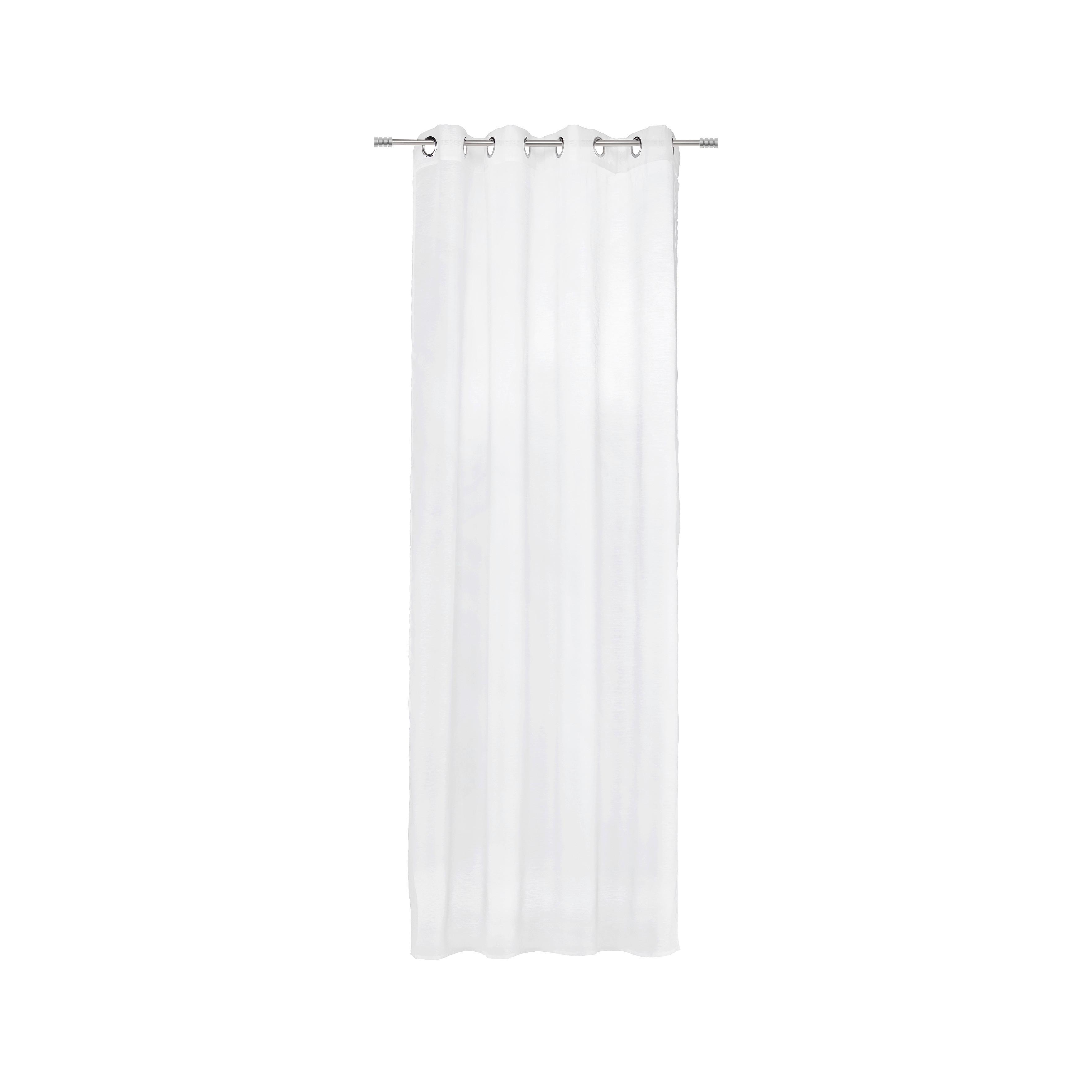 Ösenvorhang Dolly ca. 140x245cm - Weiß, Textil (140/245cm) - Modern Living