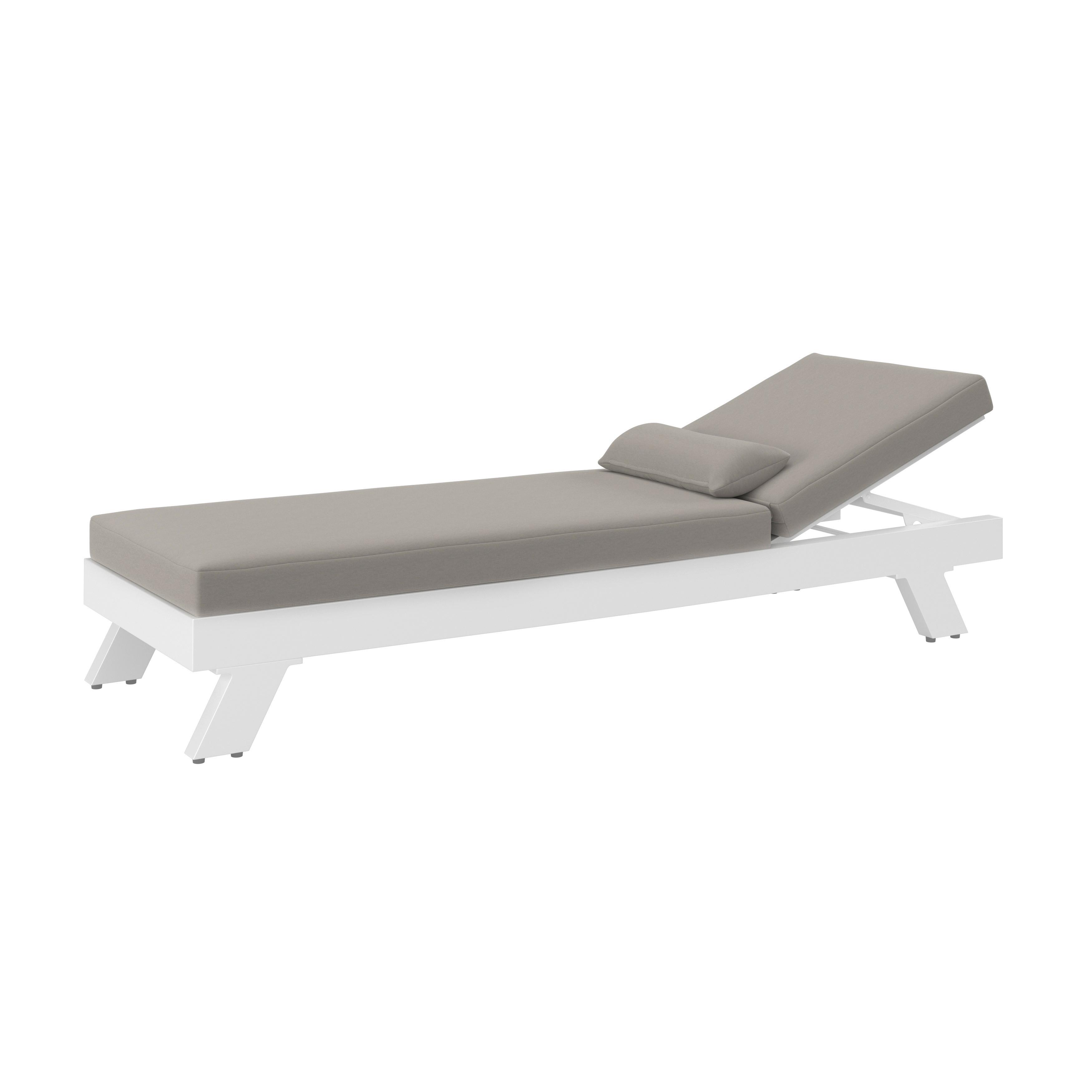 Vrtni Ležalnik Susa, Svetlo Siva - svetlo siva, Moderno, kovina/tekstil (200/64/40cm) - Bessagi Garden