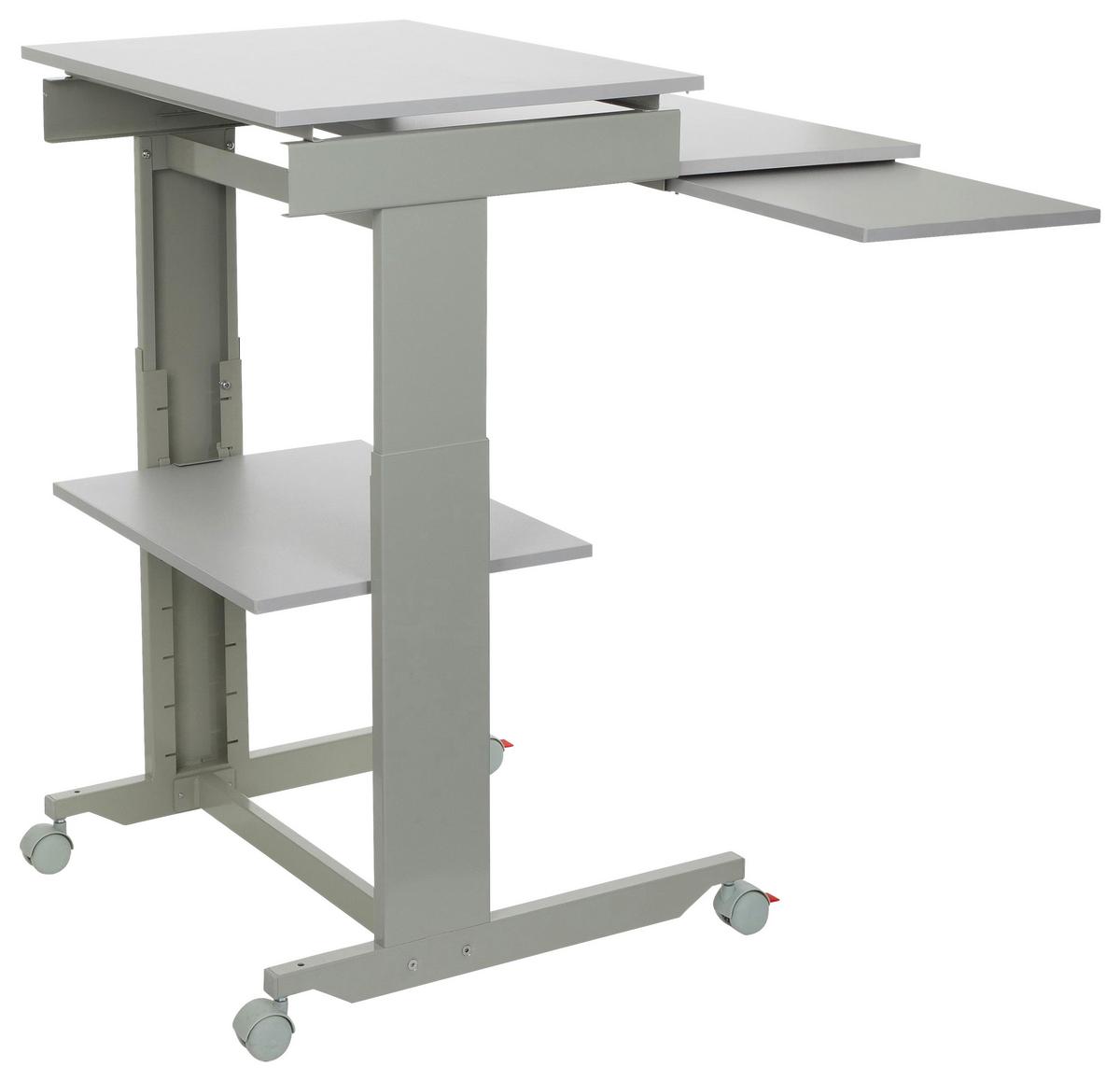 Pisalna Miza Workstation, Siva - siva, Basics, kovina/umetna masa (60/71,5-107,5/50cm) - MID.YOU