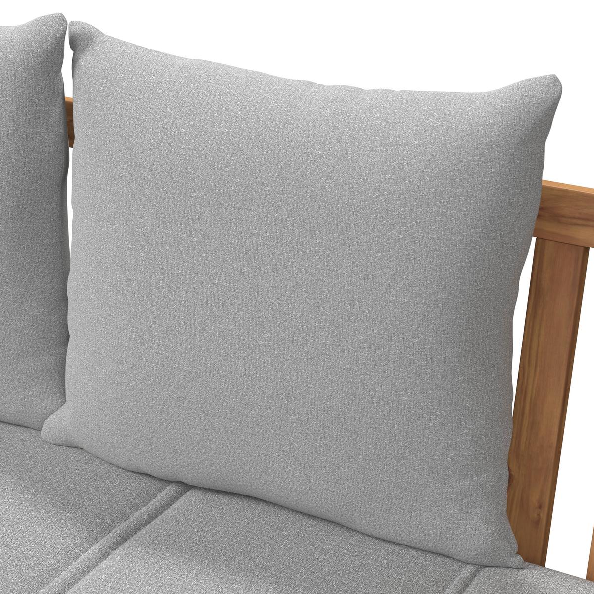 Klupa Junoa - siva/boje bagrema, Moderno, drvo/tekstil (200/75/60cm) - Bessagi Garden