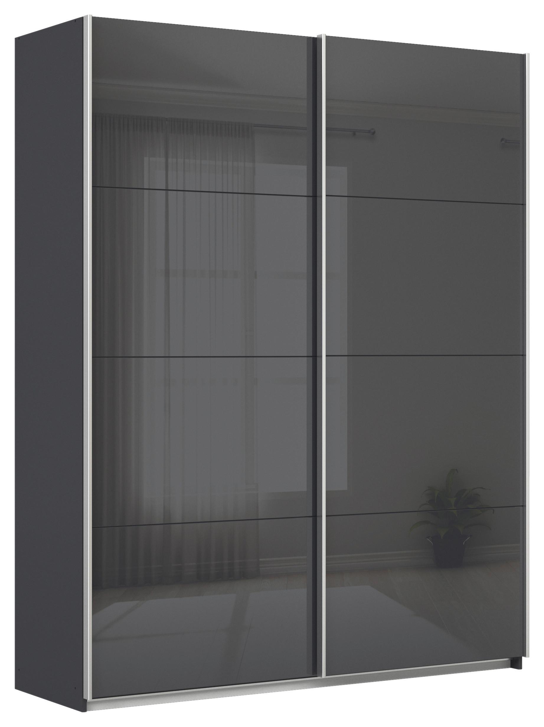 DULAP USI CULISANTE FELDKIRCH - antracit/antracit lucios intens, Modern, sticlă/material pe bază de lemn (181/229/62cm)