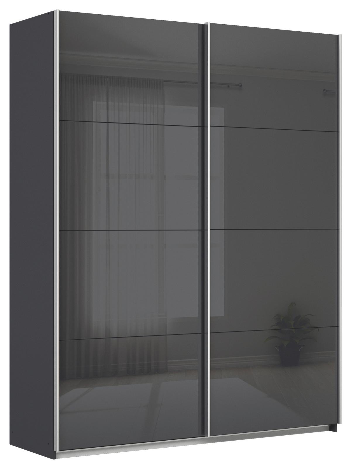 DULAP USI CULISANTE FELDKIRCH - antracit/antracit lucios intens, Modern, sticlă/material pe bază de lemn (181/229/62cm)