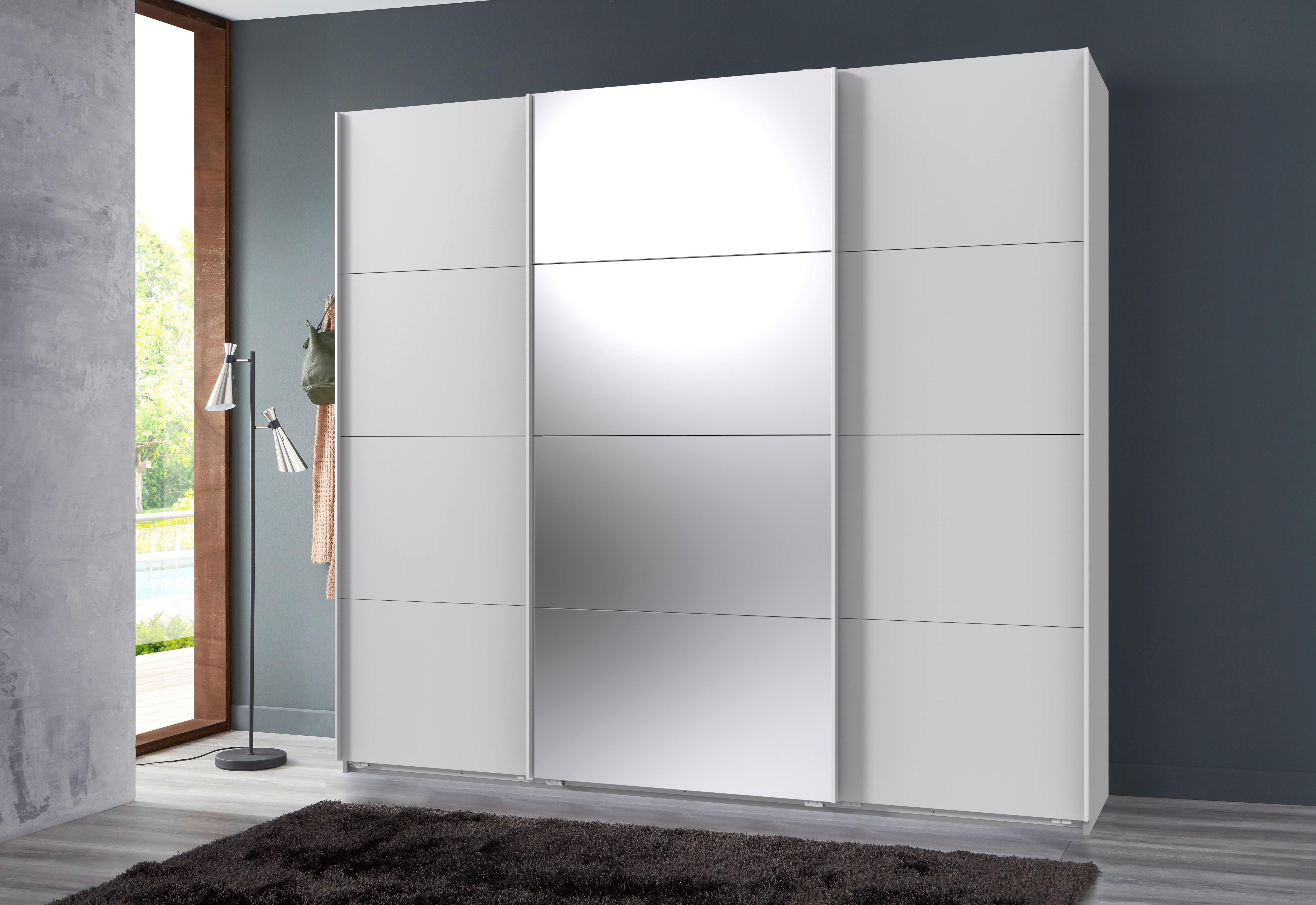 Ormar S Kliznim Vratima Norderstedt - bijela, Moderno, staklo/drvni materijal (225/208/64cm) - Modern Living