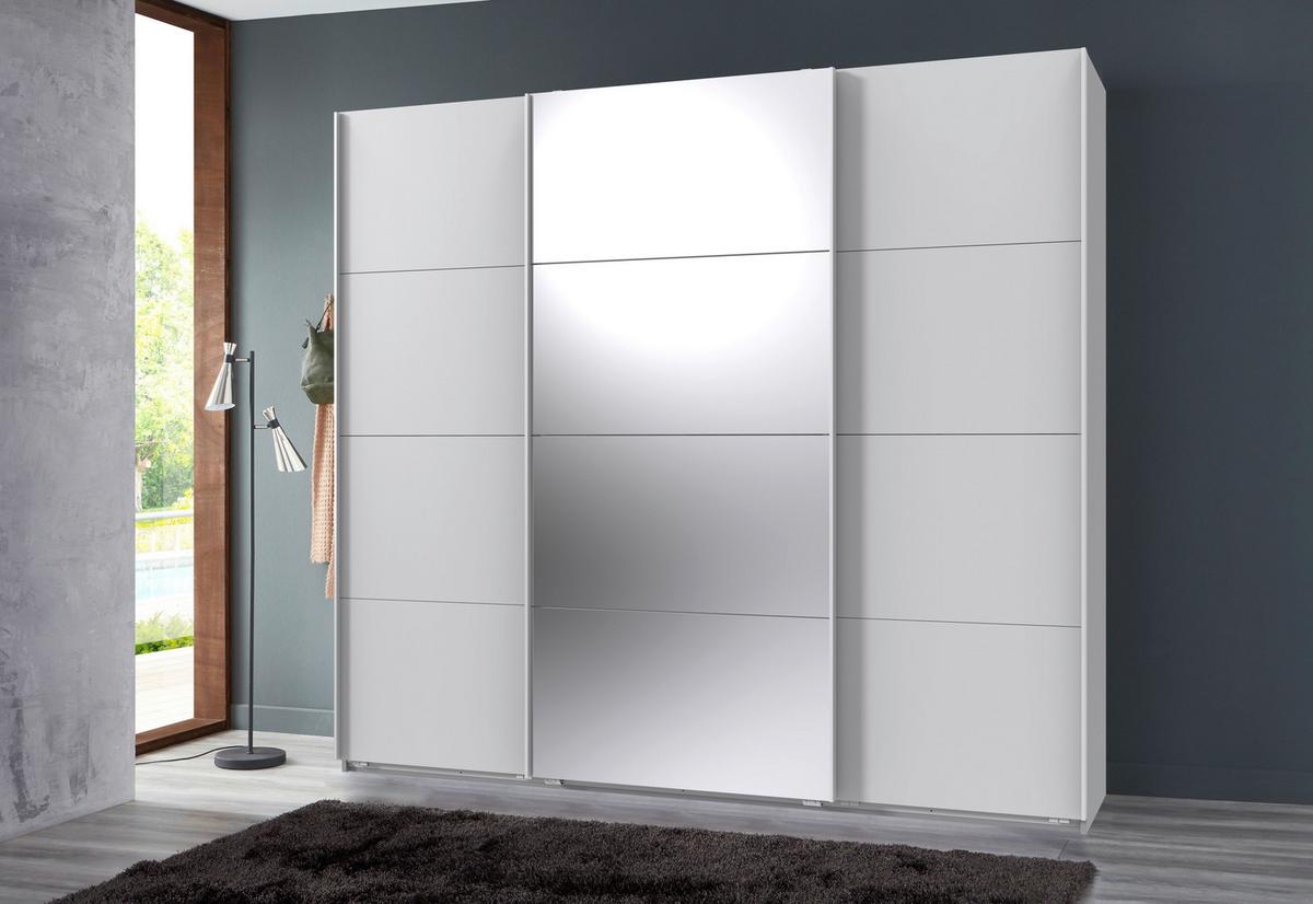 Ormar S Kliznim Vratima Norderstedt - bijela, Moderno, staklo/drvni materijal (225/208/64cm) - Modern Living