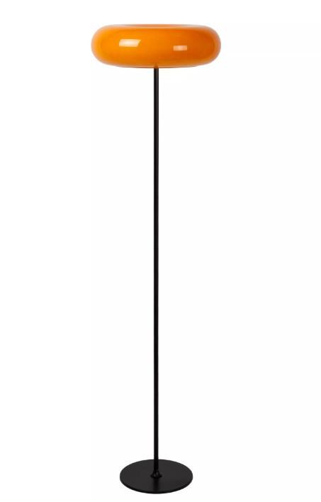 LAMPA STOJĄCA 10725/01/53 - SENTINO - czarny/pomarańczowy, Design, szkło (40/40/150cm) - Lucide