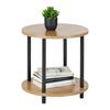 BIJZETTAFEL NEAPEL -SB- - Zwart/Eikenhout Artisan, Modern, Houtcomposiet/Metaal (40/40cm) - Mömax