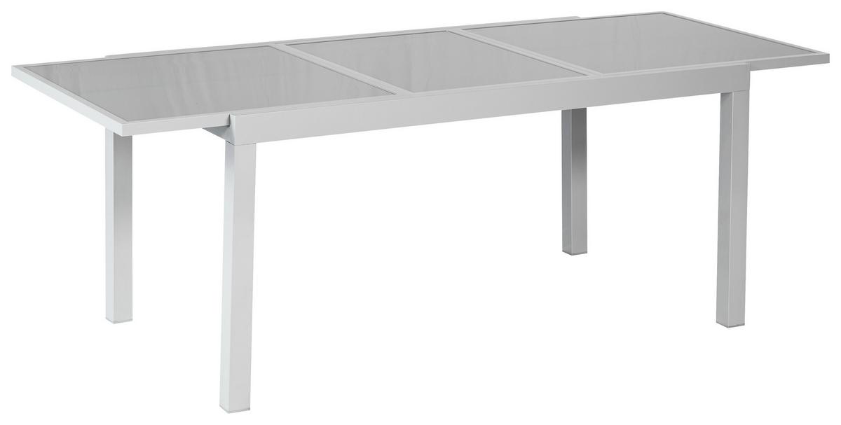 Vrtni Set Carrara, 5-Delno, Aluminij, Steklo - srebrne barve/rjavosiva, Konvencionalno, kovina/steklo - Gardenson