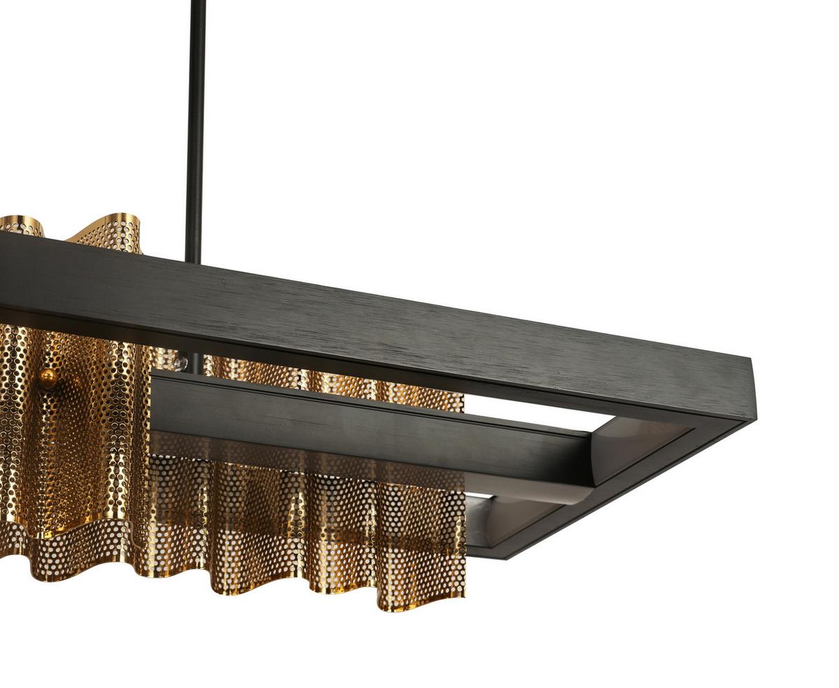 LED-Hängeleuchte Neiml in Schwarz/Gold max. 40 Watt - Goldfarben/Schwarz, MODERN, Kunststoff/Metall (75/25/120cm) - Premium Living