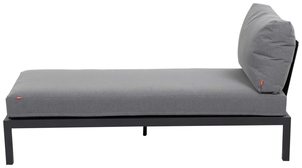 Modul-Loungegarnitur 2-tlg. Grau Teakholz - Anthrazit/Grau, KONVENTIONELL, Holz/Textil - Siena Garden