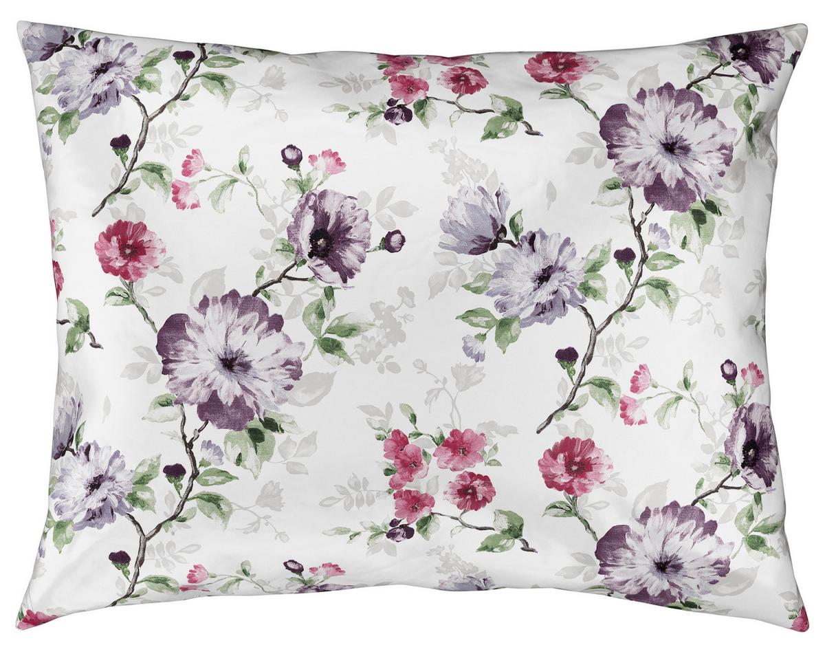 Bio-Sophia Design Grün/Lila/Weiß ca. 140x200cm - Lila/Weiß, Natur, Textil (140/200cm) - ecoTree