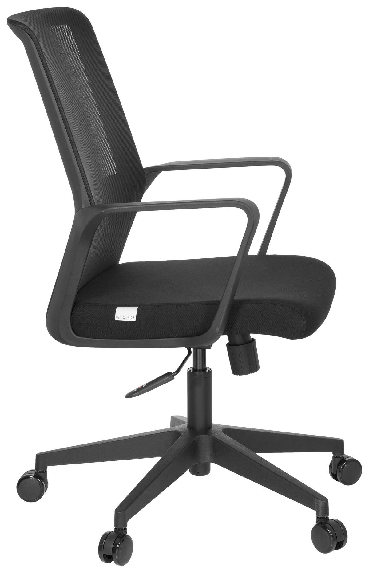 Pisarniški Stol Preston, Črna - črna, Basics, umetna masa/tekstil (58/110/52cm) - MID.YOU