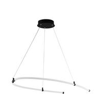Led-deckenleuchte 99429* Alamedilla - Weiss/Schwarz, Design, Kunststoff/Metall (97/38/120cm) - Eglo