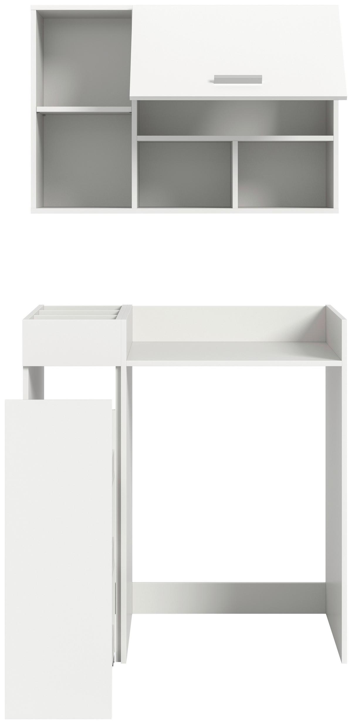 Waschmaschinenschrank Free Weiß - Weiß, Basics, Holzwerkstoff/Kunststoff (95/195/60cm) - MID.YOU