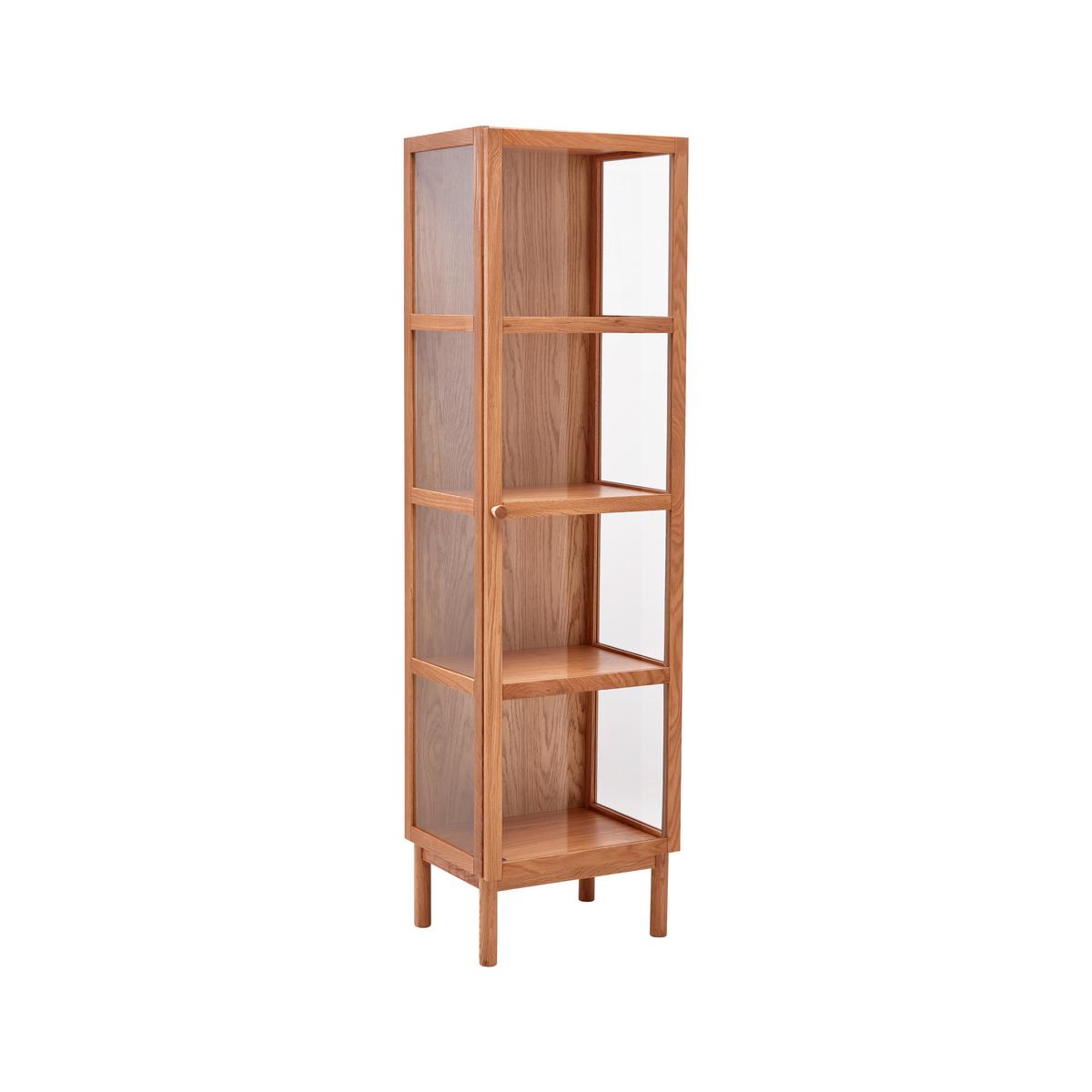 Vitrine Abir Eichefarben - Eichefarben/Naturfarben, MODERN, Karton/Glas (50/180/40cm) - Mömax