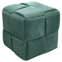 Pouf URBAN Dunkelgrün, Cord - Dunkelgrün, Design, Textil (40/40/40cm) - MID.YOU