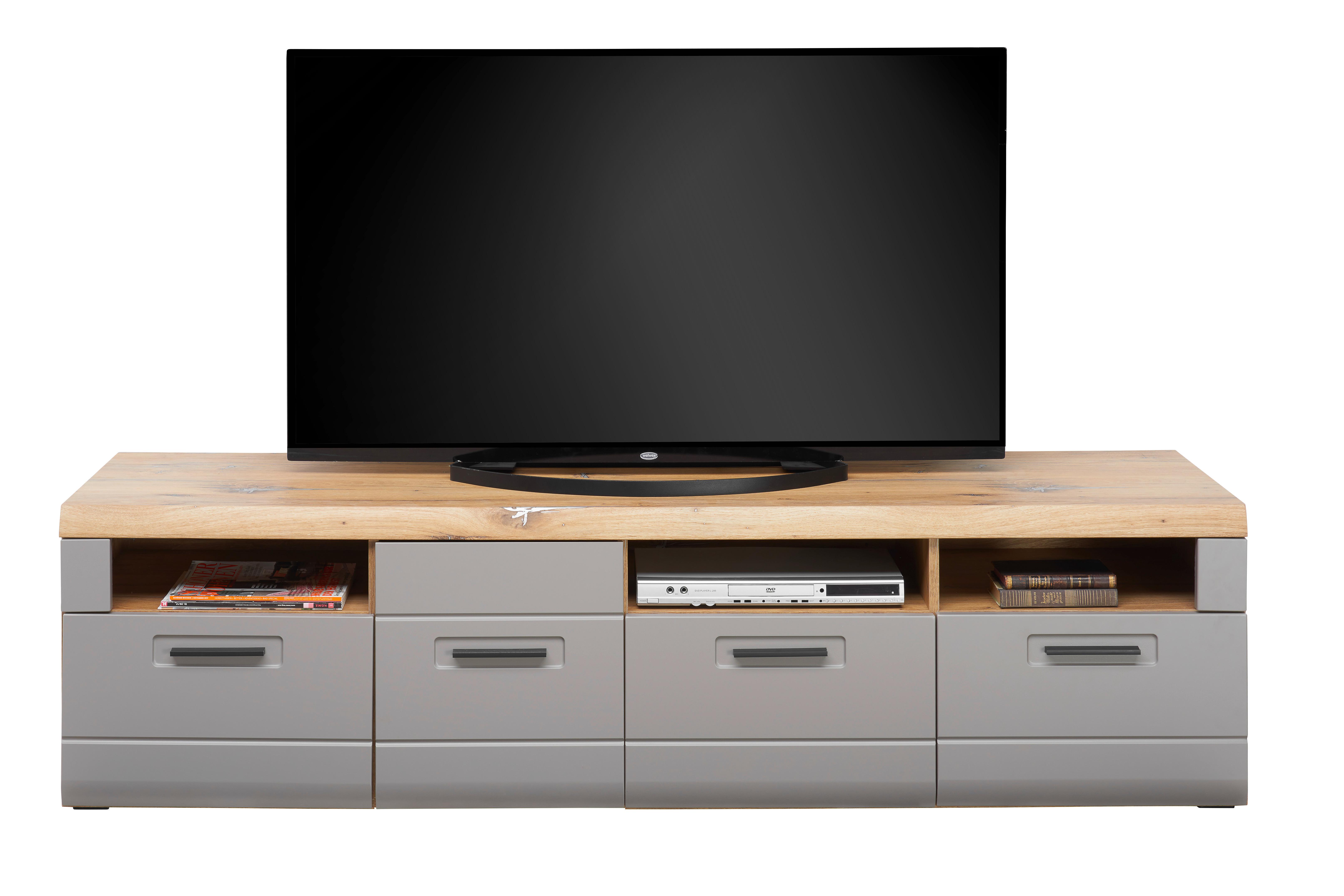 Tv-element Auris, Barva Hrasta, Siva - siva, Moderno, umetna masa/leseni material (190/49,5/49,6cm) - Mömax