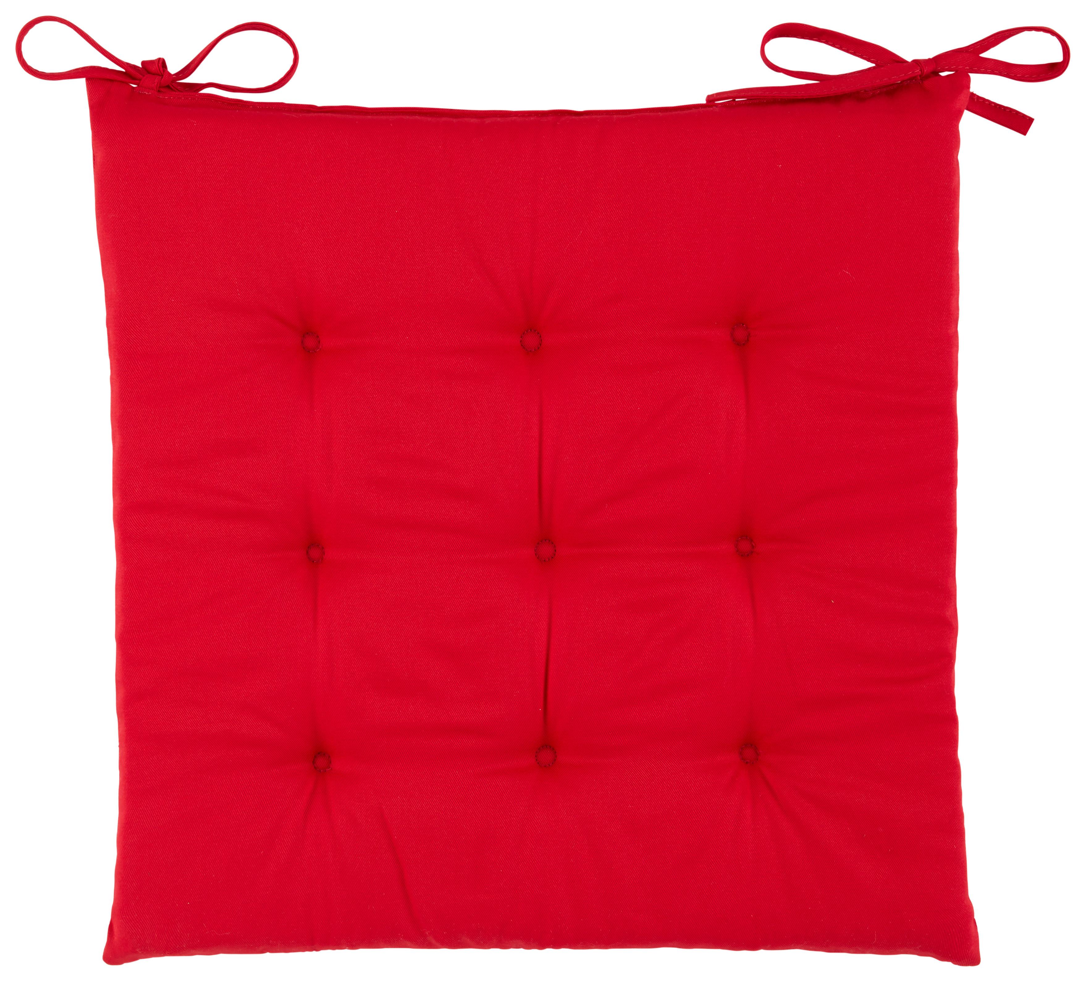 Ülőpárna Lola 40/40 - piros, textil (40/40/4cm) - Mömax