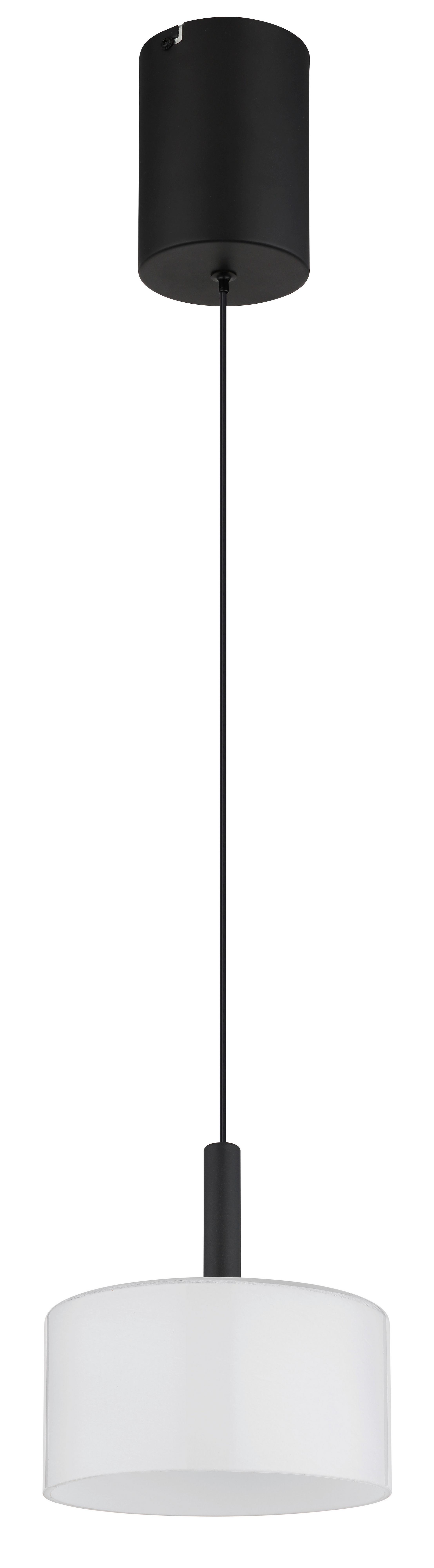 LED-HÄNGELEUCHTE 16052 TRENTON - Weiss/Schwarz, Design, Glas/Kunststoff (20/150cm) - Globo