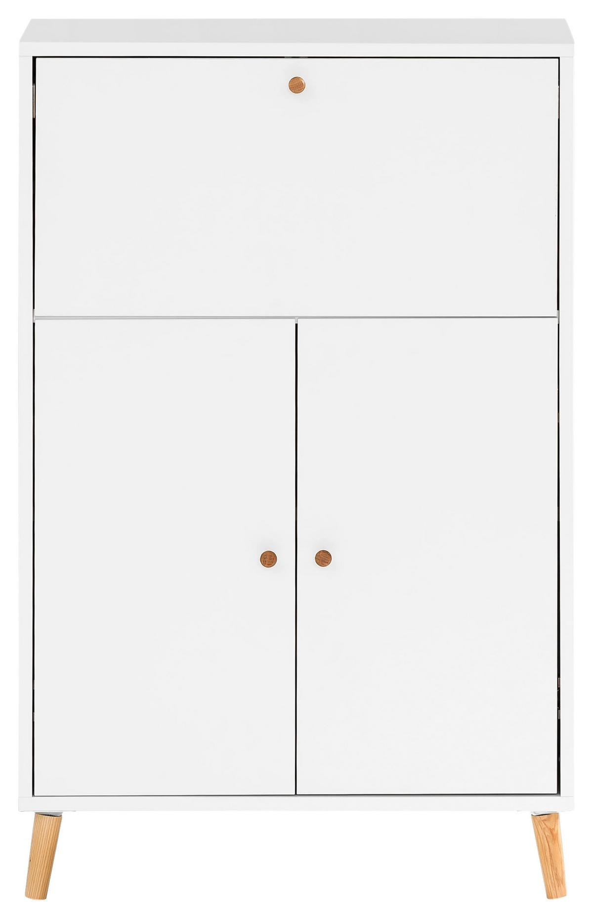 Sekretär Serie 500 Weiß ca. 65,2x101,7x39cm - Weiß, MODERN, Holz/Holzwerkstoff (65,2/101,7/39cm) - MID.YOU
