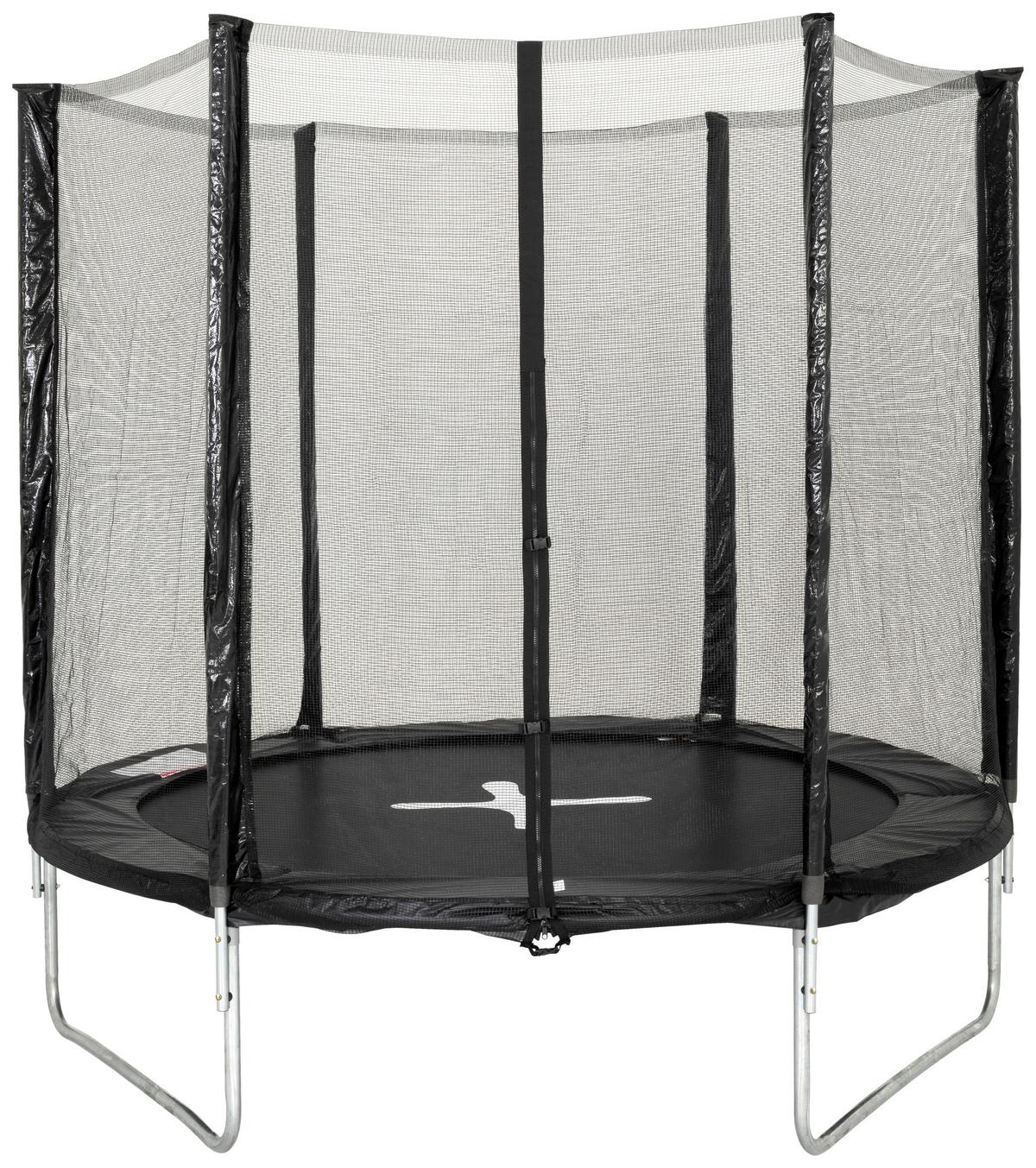 Trampolin Jump Schwarz Ø ca. 250cm - Schwarz, KONVENTIONELL, Kunststoff/Textil (250/239cm) - Mömax