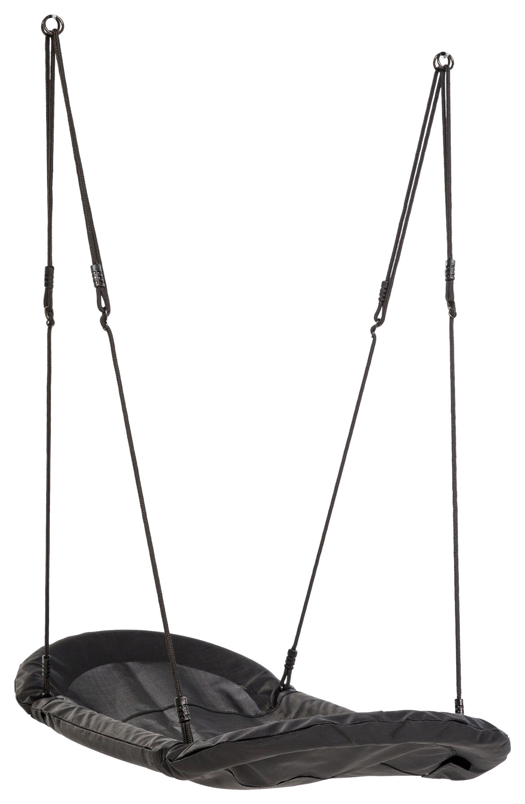 Nestschaukel Schwarz - Schwarz, KONVENTIONELL, Kunststoff/Metall (70/6/170cm) - Ambia Garden