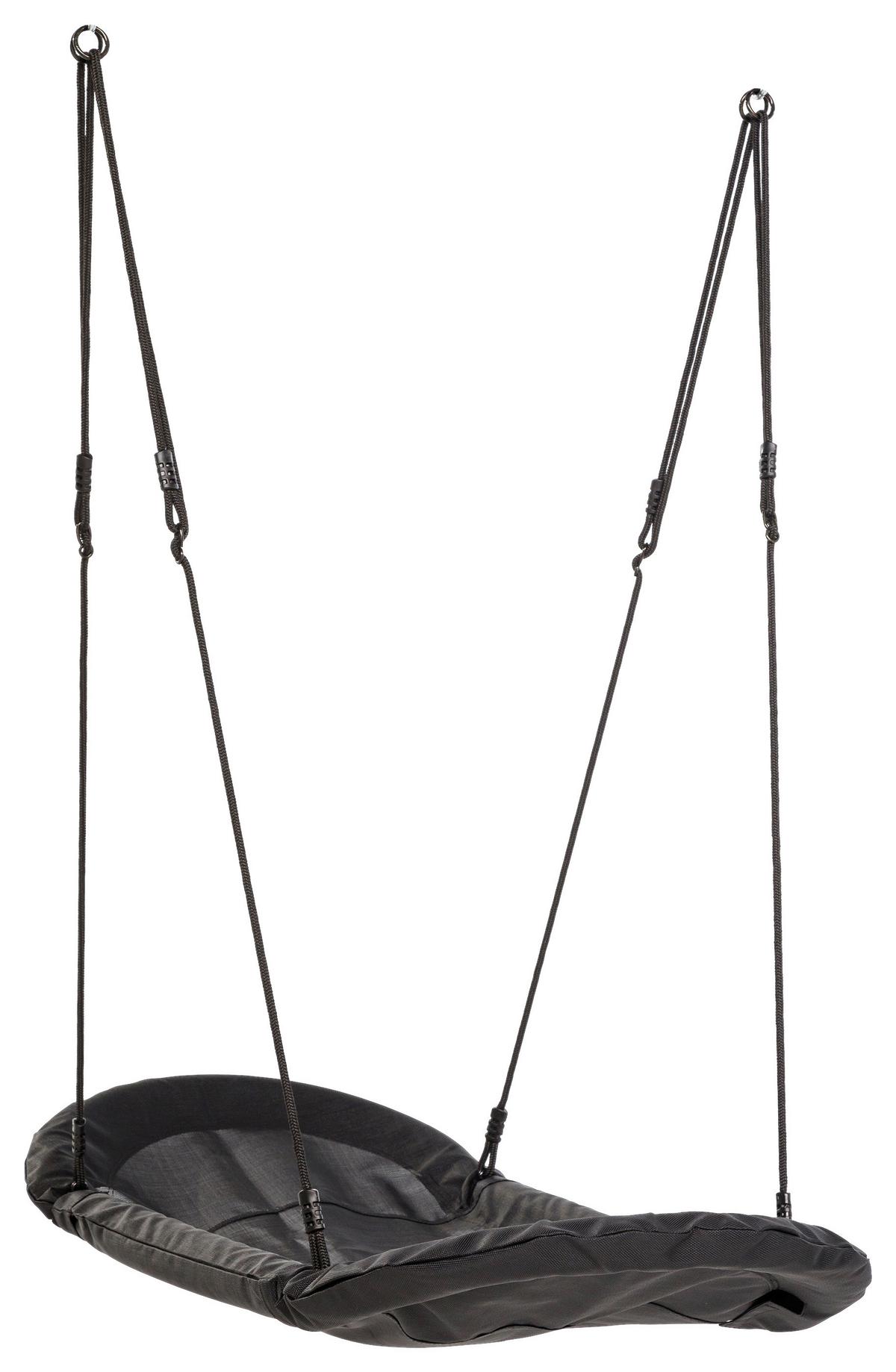 Nestschaukel Schwarz - Schwarz, KONVENTIONELL, Kunststoff/Metall (70/6/170cm) - Ambia Garden