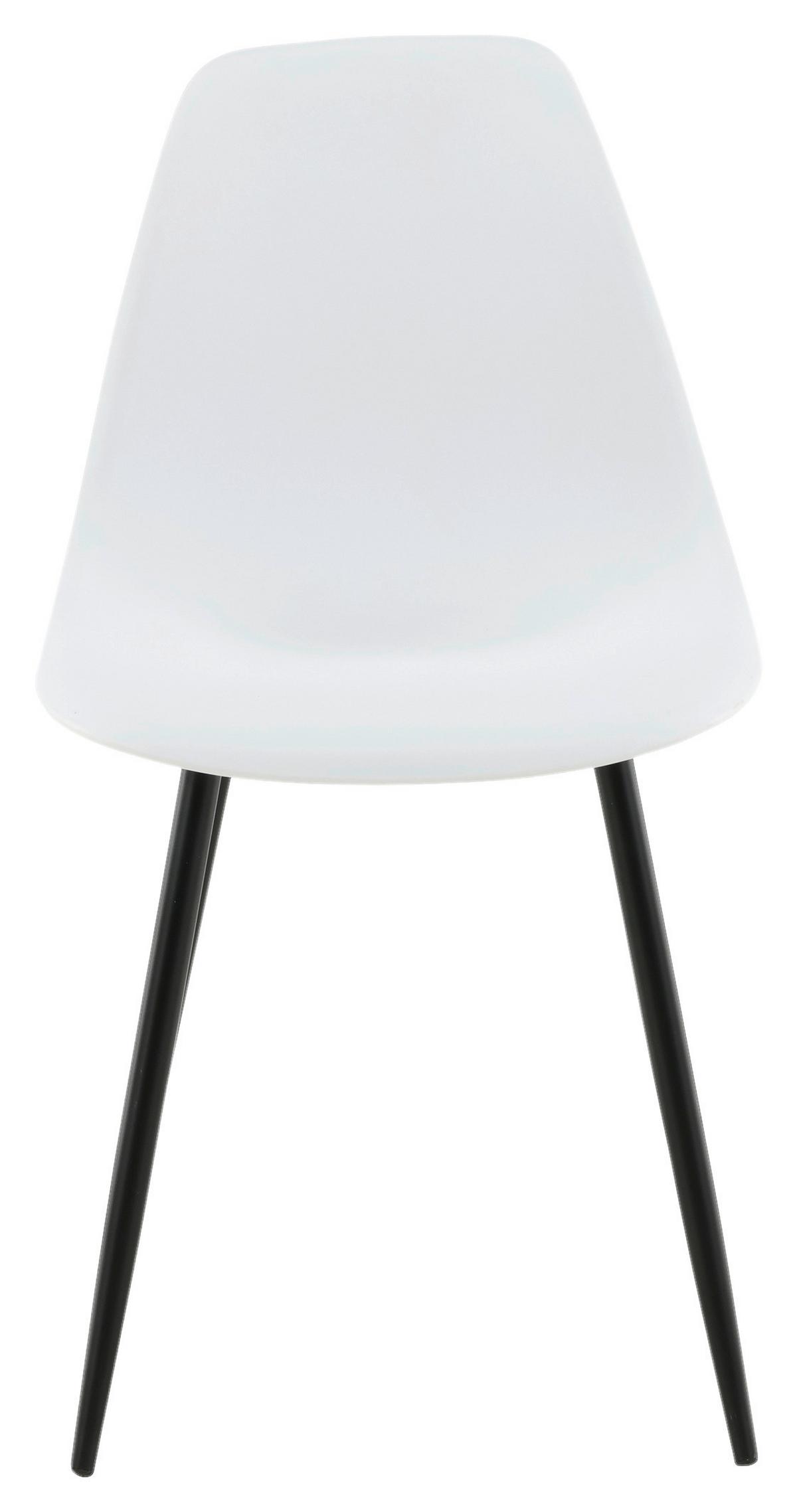 STUHL-SET POLAR - Schwarz/Weiß, Design, Kunststoff/Metall (45,5/81/58cm) - Livetastic