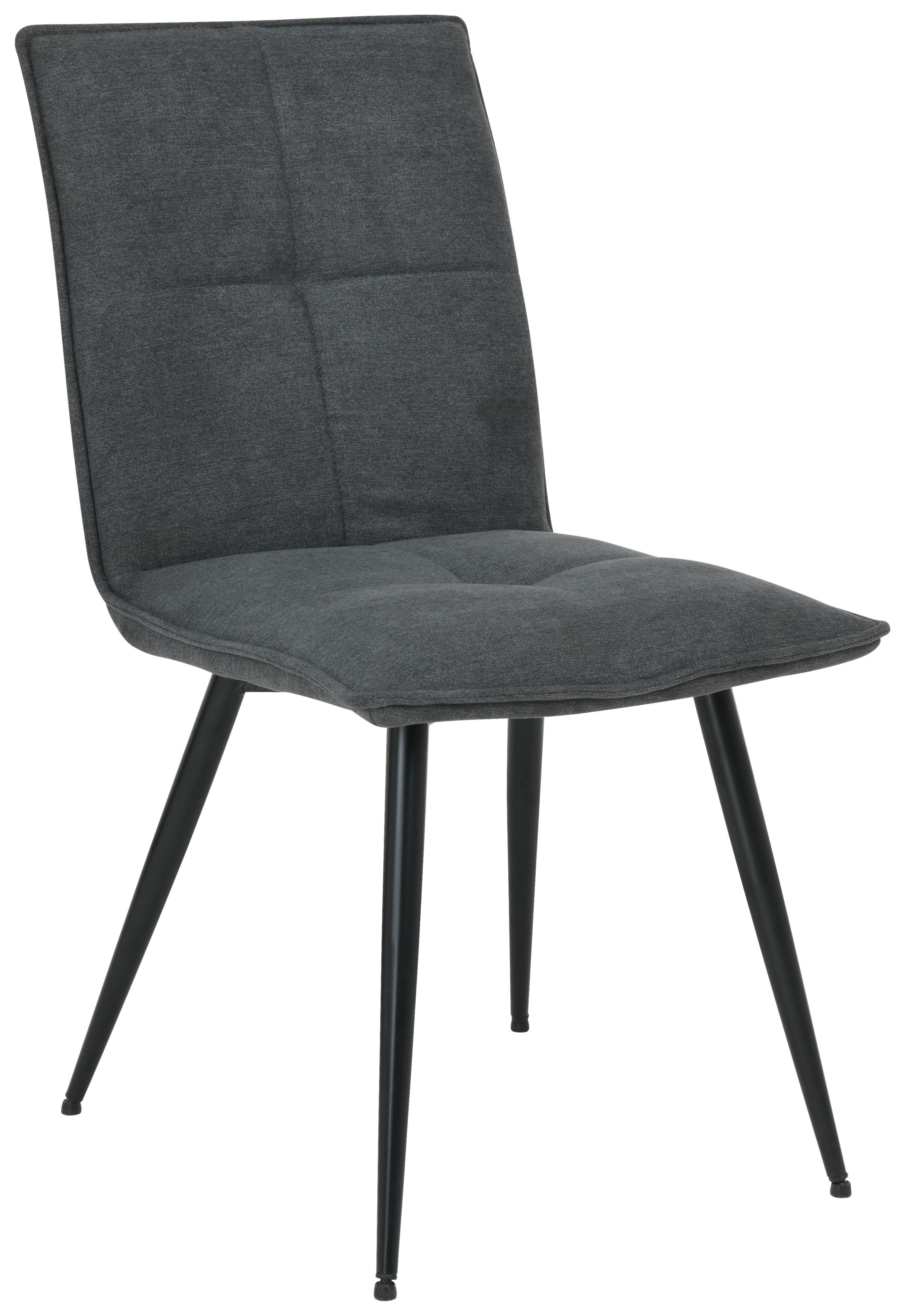 KRZESŁO HOOK - czarny/szary, Design, metal/tkanina (47.5/92/65cm) - Novel