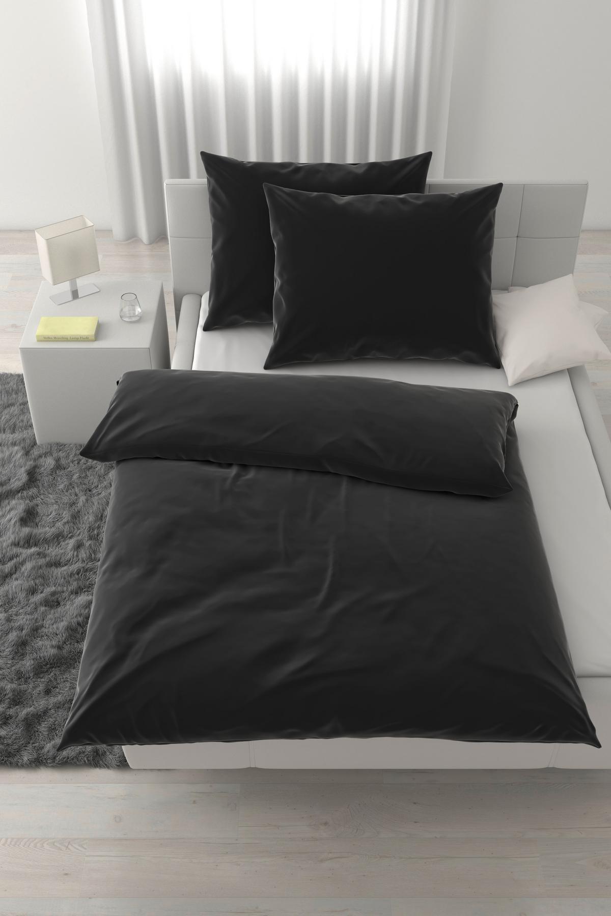 Posteljnina Xenia Uni Xxl, Črna, 2x60/80, 200/200 - črna, Moderno, tekstil (200/200cm) - Premium Living