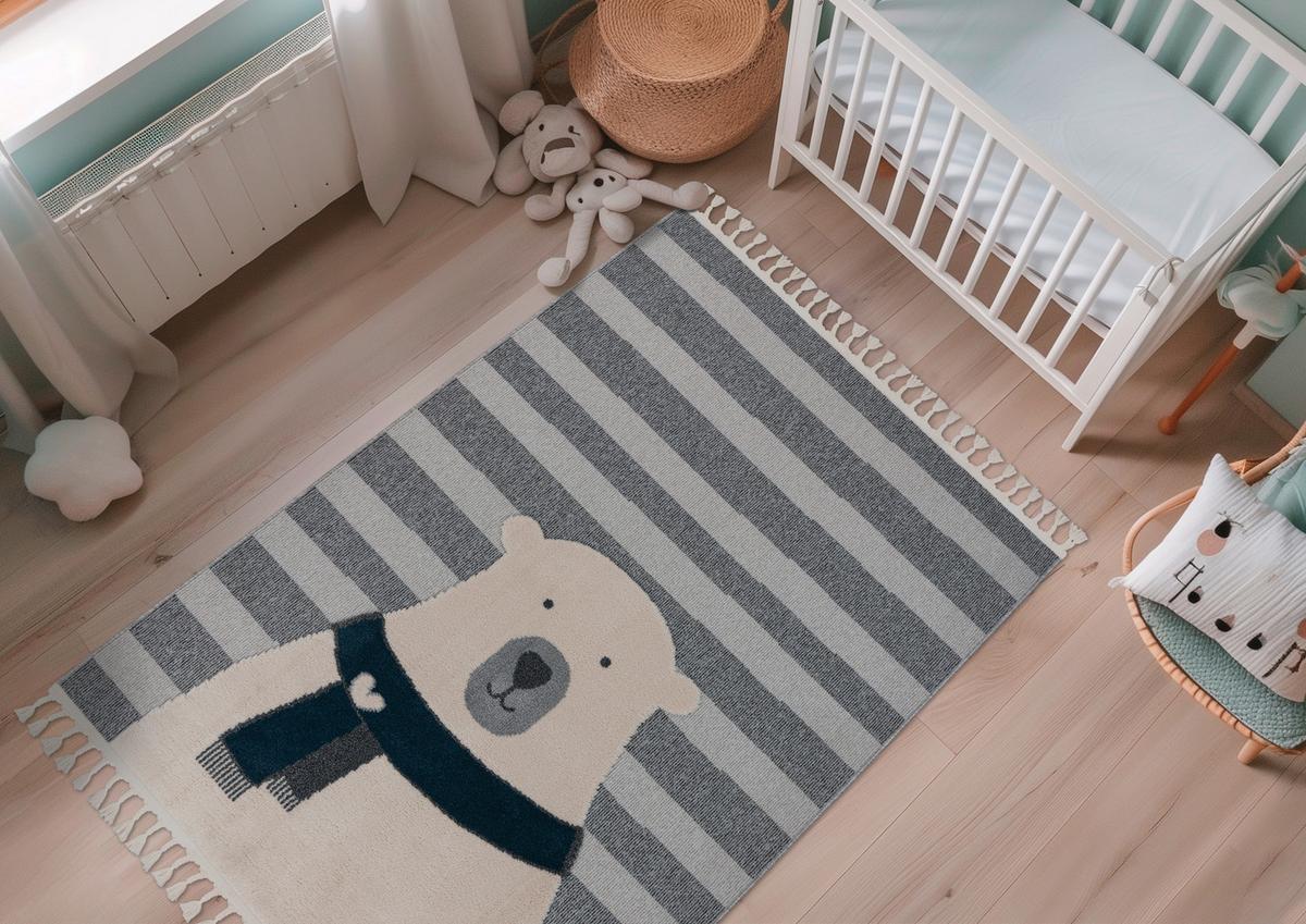 Covor pentru copii My Fano Bear, cca. 120x170cm - multicolor/gri, Basics, textil (120/170cm) - Obsession
