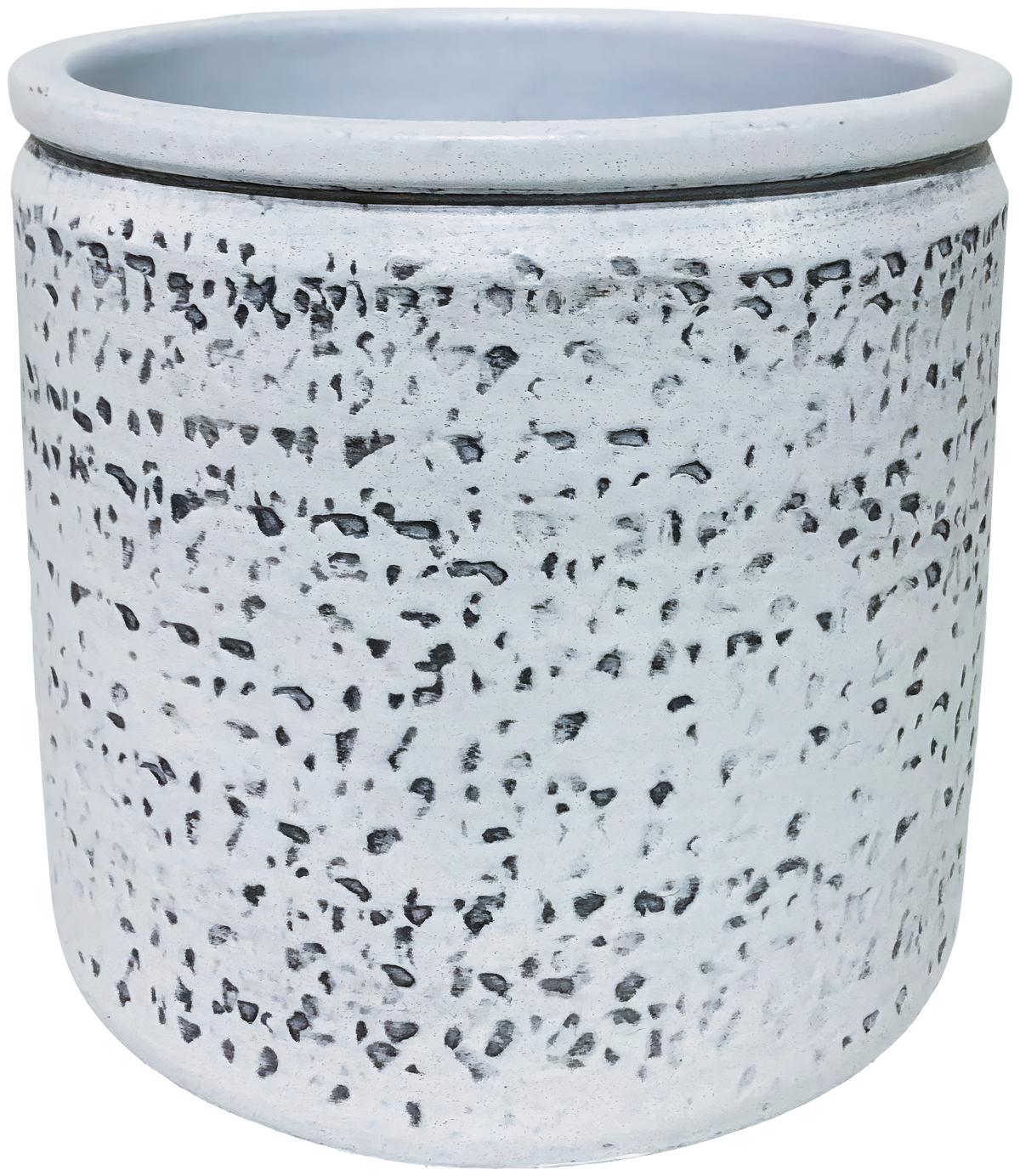 Übertopf Lino in Weiss Ø ca. 14cm - Weiss, Modern, Keramik (14/13cm) - Premium Living