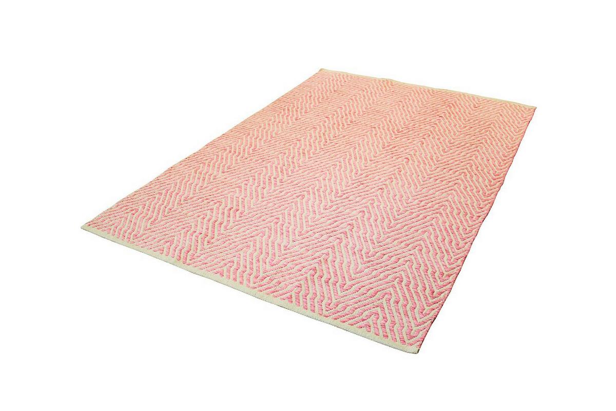 FLACHWEBETEPPICH APERITIF 410 PINK - Pink, Konventionell, Textil (80/150cm) - Kayoom