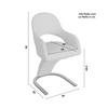 STOL MED ARMSTÖD ARIA - Schwarzbraun/svart, Modern, metall/trä (54/82/62cm) - Bessagi Home